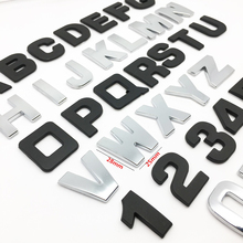 Автомобильный Стайлинг, 25 мм, 3D хромированные металлические буквы «сделай сам», Цифровой алфавит, эмблема, автомобильные наклейки, логотип, автомобильные аксессуары 2024 - купить недорого