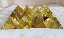707+++ Natural crystal Topaz lucky evil light transport Pyramid home feng shui ornaments 2024 - buy cheap