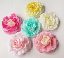 8 cm diy flower head Candy-colored tea rose artificial flower  for Clothes decoration 2024 - buy cheap
