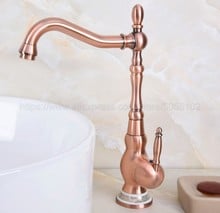 Kitchen Faucets Antique Red Copper Faucet for Kitchen Mixer Tap Cold And Hot Kitchen Sink Tap znf641 2024 - buy cheap