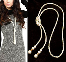 Длинное ожерелье Kymyad, винтажные аксессуары и подвески, ювелирные изделия из искусственного жемчуга, ожерелья-Чокеры для женщин, бижутерия, новое ожерелье 2024 - купить недорого