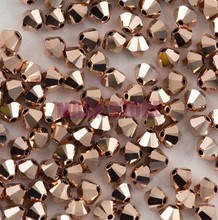 Wholesale 200Pcs/lot Copper Plated Crystal Bicone Beads 8mm Glass Loose Spacer Beads For Jewelry Making Free Shipping 2024 - buy cheap