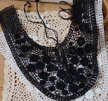 1 Piece 30*29cm Black Collar Venise Cotton Lace Neckline Applique Trim Guipure Lace Fabric Sewing Supplies Scrapbooking 2024 - buy cheap