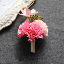 5 pçs/lote Casamento Boutonniere Noivo Padrinho de casamento Buquê de Flores Artificiais Partido Prom Broche Corages Botoeira Terno Acessórios 2024 - compre barato