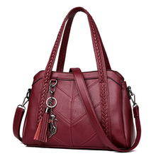 Amberler Fashion Women Genuine Leather Shoulder Bag Large Capacity Ladies Handbags Designer Casual Tassel Tote Messenger Bags 2024 - buy cheap