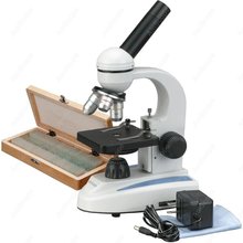 Estudante Microscópio Composto-AmScope Suprimentos 40X-1000X Microscópio Composto Estudante Da Escola Para Casa + 50 Coleção de Lâminas Preparadas 2024 - compre barato
