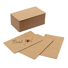 100pcs Blank Kraft paper Business Cards Word Card Message Card DIY Gift Card 2024 - buy cheap
