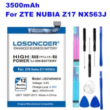 Аккумулятор LOSONCOER Li3932T44P6h806139 3500 мАч для ZTE Nubia Z17 NX563J, подарочные разгрузочные инструменты 2024 - купить недорого