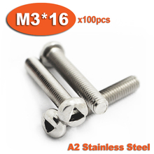 100pcs DIN7985 M3 x 16 A2 Stainless Steel Triangle Slot Pan Head Tamper Proof Security Screw Screws 2024 - buy cheap