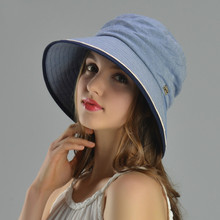 Летняя женская панама, Женская походная уличная Рыбацкая шляпа для защиты от УФ-лучей Защита от солнца с солнцезащитным козырьком, женская кепка для отдыха H6667 2024 - купить недорого
