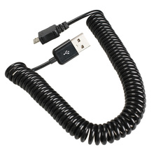 Un Ausuky espiral enroscado USB 2,0 A macho A Micro USB B 5Pin adaptador Cable de resorte-39 2024 - compra barato