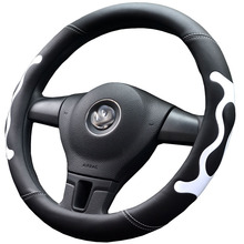 New car steering wheel cover four seasons universal set of bumps non-slip summer sweat-absorbent fashion flat d-type 2024 - buy cheap