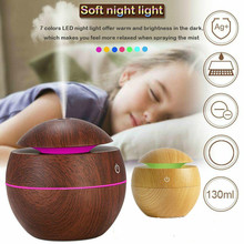NC USB Wood Humidifier Grain Essential Oil Diffuser 130ml Ultrasonic Household Aroma Diffuser Aromatherapy Mist Maker with LED 2024 - buy cheap