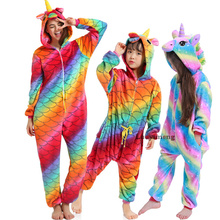 2019 novas crianças unicorn pijamas unissex casais onepiece panda cosplay trajes ponto onesies pijamas do bebê meninas pijamas 2024 - compre barato