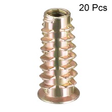 Uxcell 20pcs M6 M8 19mm 25mm 10mm 12mm 15mm 18mm Zinc Alloy Thread Hex Drive Flat Head For Wood Insert Nut Furniture Nuts 2024 - buy cheap