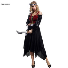 Female Pirate Cosplay Halloween Pirate costume for Women warrior Carnival Purim Masquerade masked ball Nightclub Bar party dress 2024 - buy cheap