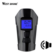 WEST BIKING Bicycle Bell 3 IN 1 USB Recharge Waterproof Bicycle Speaker Bike Computer Stopwatch Bike Light Lamp Alarm Bike Horn 2024 - buy cheap