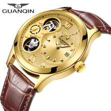 2019 GUANQIN Watch Men New Mechanical Top Brand Luxury Clock Men Automatic Waterproof Skeleton Double Movement Relogio Masculino 2024 - buy cheap