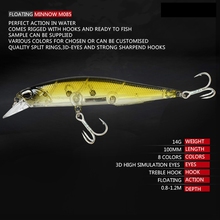 8Pcs Minnow Fishing Lures Set  14g 110mm 0.8-1.2 Depth Full swimming layer Long Casting Minnow Floating Hard Bait Lure 2024 - buy cheap