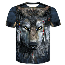 2019 Newest Wolf 3D Print Animal Cool Funny T-Shirt Men Short Sleeve Summer Tops Tee Shirt T Shirt Male Fashion lion tshirt Male 2024 - buy cheap