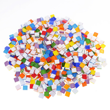390 Pieces Assorted Color Square Glass Mosaic Tiles for DIY Mosaic Making Crafts 10x10mm 2024 - buy cheap