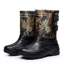 Botas de neve masculinas de inverno, cano alto, à prova de vento, impermeável, à prova de frio, ultraleve, para caça, esqui, sapatos antiderrapantes 2024 - compre barato