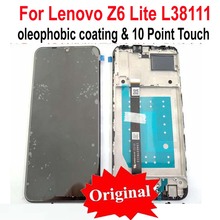 100% Original Best Black Full LCD Display Touch Screen Digitizer Assembly Sensor + Frame For Lenovo Z6 Lite L38111 Glass Panel 2024 - buy cheap