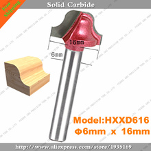 6mm*16mm,1pcs,Free shipping CNC Engraving 3D Woodworking Milling Cutter,Tungsten Solid carbide End Mill,Wood Tools,Router Bit 2024 - buy cheap