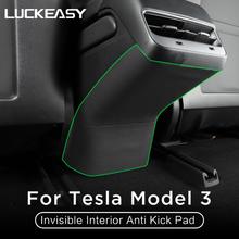 Luckeasy para tesla model 3 modelo y 2017-2021 esconder lnanterior anti kick pad proteção borda lateral filme protetor adesivos 2024 - compre barato