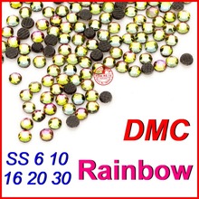 Top Grade Quality ! SS6 10 16 20 30 Rainbow Crystal DMC Flatback Hot Fix Rhinestone Beads Jewelry for Women Wedding DIY Clothes 2024 - buy cheap