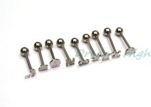 Tongue Barbells Different Logo Stainless Steel Tongue Piercing Rings Fashion Body Jewelry 50pcs/lot Free Shipping 2024 - buy cheap