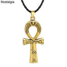 Nostalgia Ankh Cross Charm Egyptian Jewelry Egypt Pendant Amulet Bronze Necklace Women Men Jewelery 2024 - buy cheap