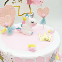 Unicorn Cake Decoration Unicornio Cake Toppers Kids Birthday Party Decorations for Baking Dessert Cute Gifts 2024 - buy cheap