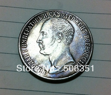 wholesale 1859 russia Rouble coins copy 100% coper manufacturing silver-plated 2024 - buy cheap