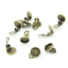 10mm 20pcs DIY Antique Brown Earring Studs,Earrings Blank/Base,Fit 10mm Glass Cabochons,earring setting;Earring Bezels 2024 - buy cheap