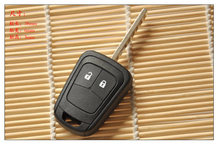 Carcasa de llave remota para Chevrolet Aveo, 2 botones con hoja HU100 sin cortar, cubierta de llave Fob, 5 unids/lote 2024 - compra barato