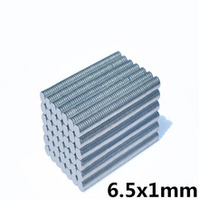 100pcs 6.5x1 mm N35 Super Strong Powerful Small Round Rare Earth Neodymium Magnets 2024 - buy cheap