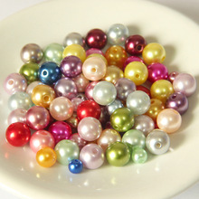 Cuentas multicolor de perlas de imitación ABS para ropa, accesorios para manualidades de joyería, costura, 4/6/8/10mm, 100 Uds. 2024 - compra barato