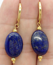 Pendiente de lapislázuli azul hecho a mano, nuevo estilo fino jewe, piedra Natural Noble, envío gratis 2024 - compra barato