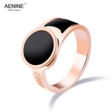 Женские кольца из нержавеющей стали AENINE, розовое золото, из смолы 2024 - купить недорого