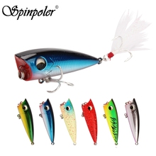 Spinpoler 6,4 см 7,2 г мини Поппер рыболовные приманки 3D воблер с глазами Воблеры снасти Isca Поппер Япония искусственная приманка-(цвета 6) 2024 - купить недорого