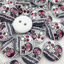 New Halloween Day Wood Buttons 15mm Sewing Craft Mix Lots 100pcs WB277 2024 - buy cheap