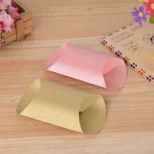 10 шт./лот подушка в форме крафт-бумаги конфетная коробка украшения DIY многофункциональная бумажная коробка 2024 - купить недорого