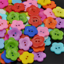 50/100 pcs 21mm Mini Flower 2Holes Plastic Buttons Kid's Sewing Crafts Mix PT81 2024 - buy cheap