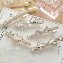 Fashion Korea Design Imitation Pearl Rhinestone Metal Hair Clip For Women Girls Duckbill clip Hair Styling Accessories 2024 - buy cheap