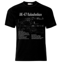Camiseta con estampado de Kalashnikov para hombre, camisa de diseño con diseño de AK-47, USSR, Rusia, Nueva de 2018 2024 - compra barato