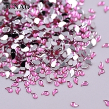 JUNAO 3mm Pink Red Clear Black Nail Face Crystal Rhinestones Flatback Fancy Acrylic Strass Glue On Beads Stones for DIY Sticker 2024 - buy cheap