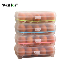 WALFOS-caja de plástico para guardar huevos frescos, caja de almacenamiento para refrigerador, herramientas de cocina, organizador portátil de huevos de Picnic salvaje, 1 unidad 2024 - compra barato