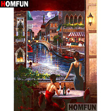 HOMFUN 5D DIY Diamond Painting Full Square/Round Drill "Woman scenery" Embroidery Cross Stitch gift Home Decor Gift A09203 2024 - buy cheap