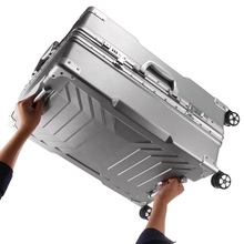 New brand aluminum frame rolling luggage fashion trolley suitcase spinner carry on travel luggage trolley case 20/24/28 inch 2024 - buy cheap